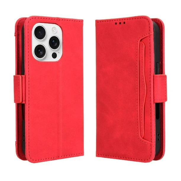 Funda Tipo Billetera FOXDOCK para iPhone 16 Pro max – Tapa Flip con Tarjetero
