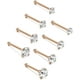 thumbnail image 4 of Piercing para la nariz en forma de L de acero inoxidable de 20 g, 1,5 mm, 2 mm, 2,5 mm y 3 mm, 8 unidades, 3 colores, 4 of 6