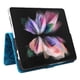 thumbnail image 2 of Funda tipo cartera FOXDOCK para Samsung Galaxy Z Fold 3 , diseño girasol en relieve, cuero PU, cierre magnético, soporte y tarjetero, 2 of 5