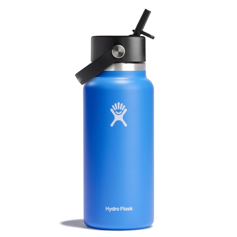 Botella De Agua Hydro Flask Wide Flex Straw Cap 946 Ml Cascade
