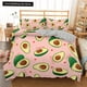 thumbnail image 1 of Green Avocado Duvet Cover Cartoon Avocados Bedding Set Fruits Quilt Cover Tropical Plant Polyester Comforter Cover Bed Sheets, 1 of 5