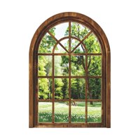 Bothyi - Adhesivo De Pared Con Ventana Falsa, Arte Mural, Papel Tapiz De Pvc Para Baño, Hogar, Vacaciones