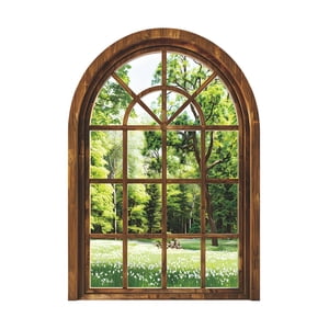 Bothyi - Adhesivo De Pared Con Ventana Falsa, Arte Mural, Papel Tapiz De Pvc Para Baño, Hogar, Vacaciones