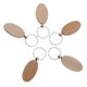 thumbnail image 1 of 5X Encantos De Madera En Blanco Para Bricolaje Llavero Personal Oval 52x30mm, 1 of 5