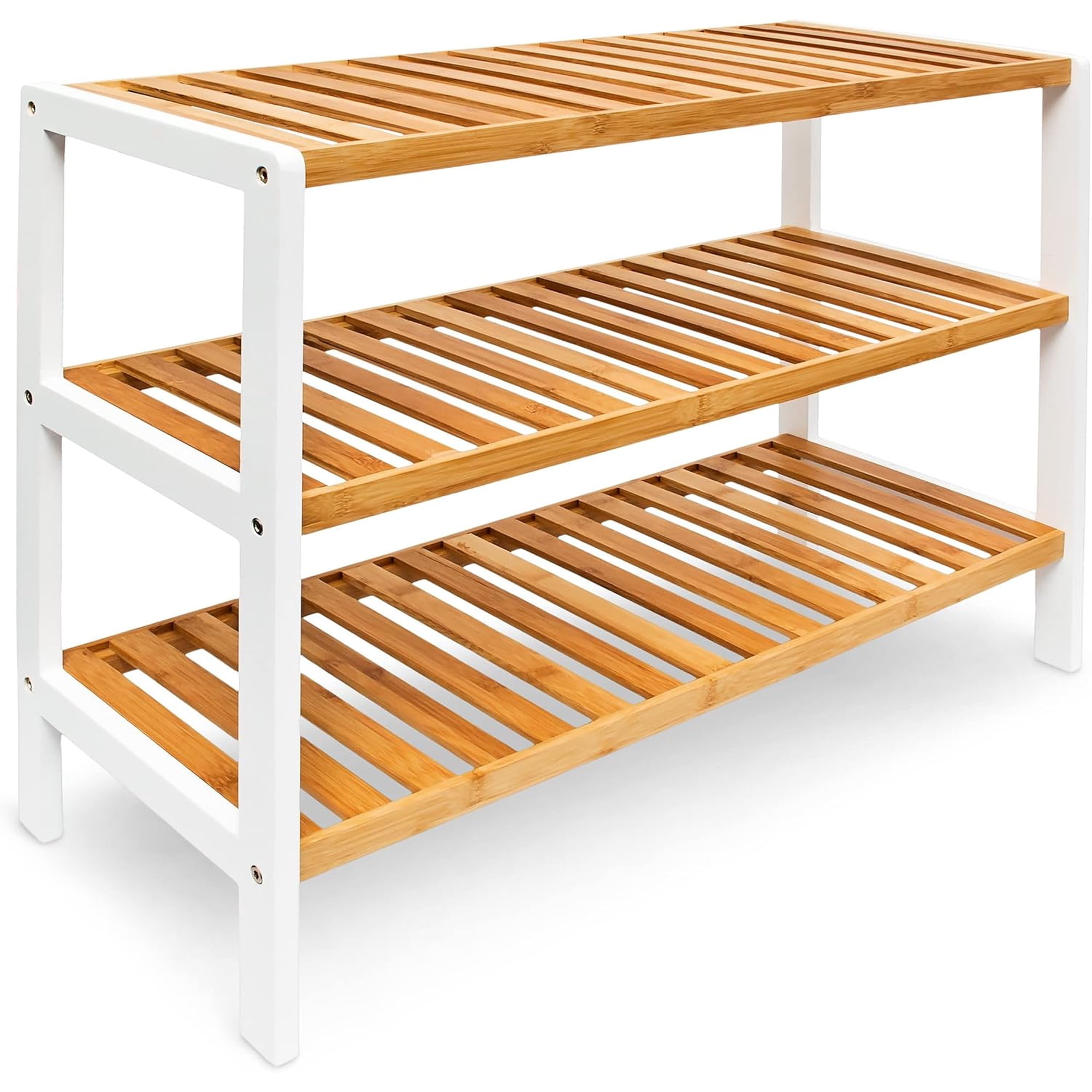 Wakshome - Estante Organizador De Bambu Mueble De Lujo Para Cocina Baño 3 Niveles
