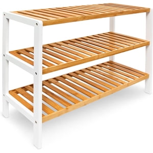 Wakshome - Estante Organizador De Bambu Mueble De Lujo Para Cocina Baño 3 Niveles