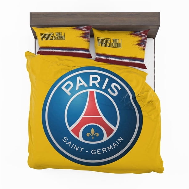 Paris Saint Germain Football Club Quilt Duvet Cover Set Double Home Textiles3-Piece Bedding Set