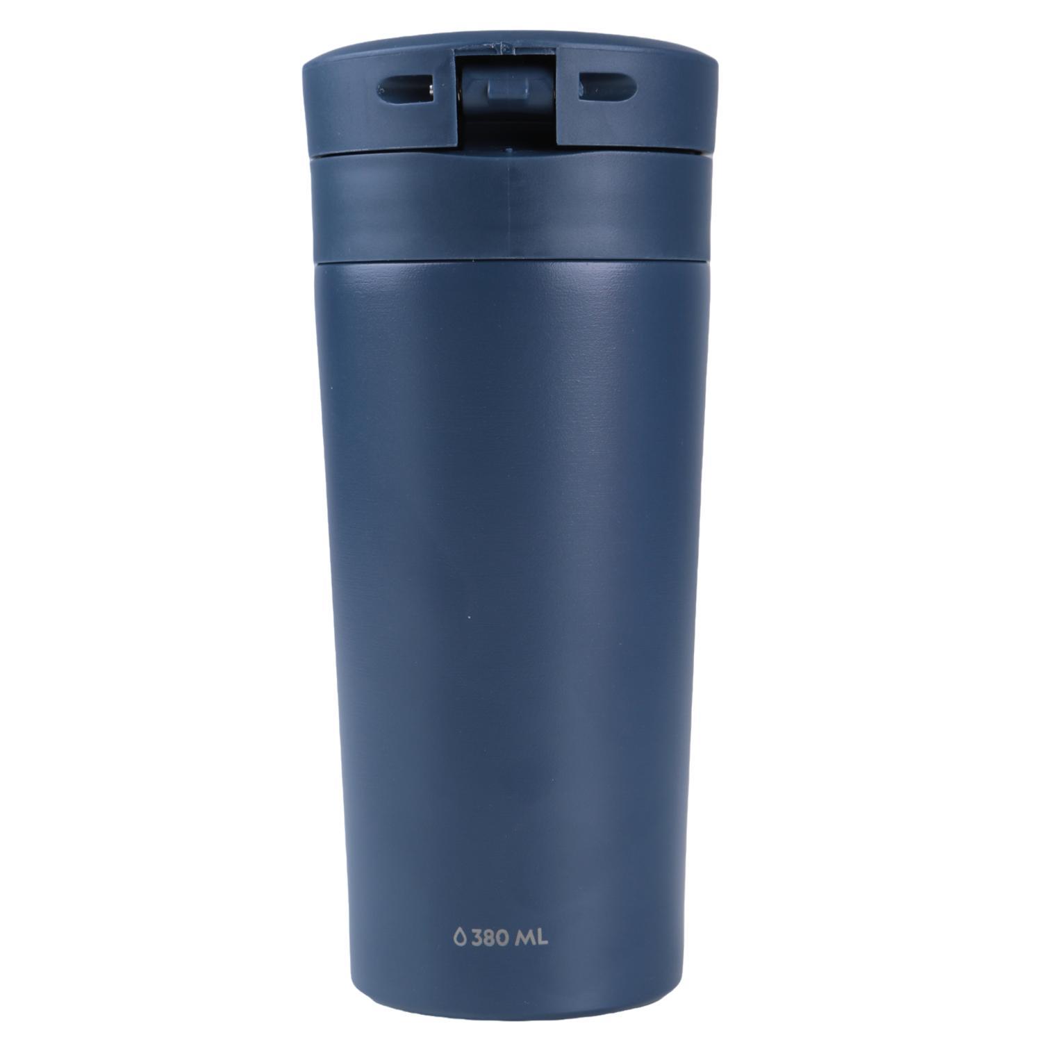 National Geographic - Mug Acero Inoxidable Tapa Con Pulsador Y Antideslizante 380Ml Azul