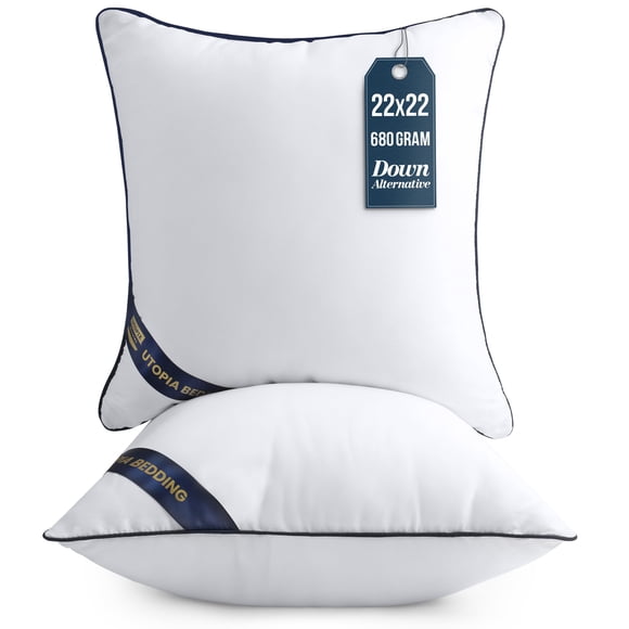 Pillow Utopia Bedding, 55 x 55 cm, 2 cojines blancos