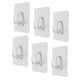 thumbnail image 2 of Colgador de ropa pegajoso adhesivo de gancho de pared traceless 70x70mm plata -6pcs, 2 of 5