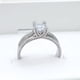 thumbnail image 5 of Anillo de Compromiso, Solitario con detalles en Circonitas Pavé, Talla 8, Plata 925, 5 of 6