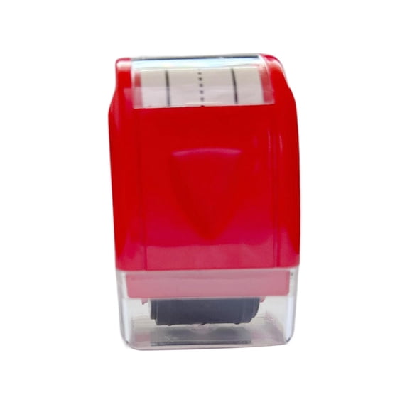 Sello De Rodillo De Práctica Con Líneas Discontinuas De Escritura A Mano Para Padres Y Profesores, Color Rojo