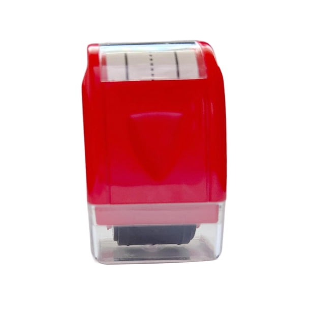 Sello De Rodillo De Práctica Con Líneas Discontinuas De Escritura A Mano Para Padres Y Profesores, Color Rojo