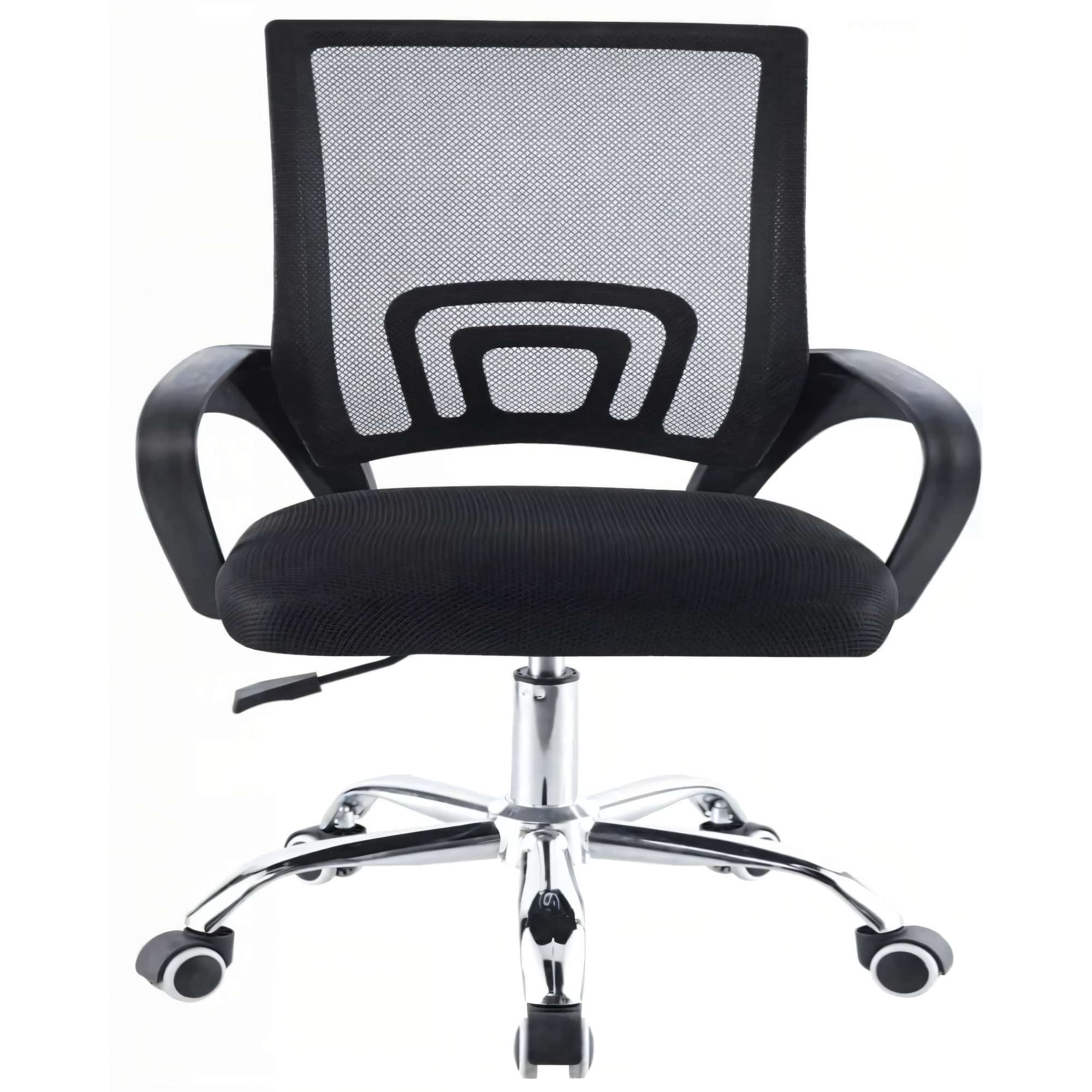 Genérico - Silla De Escritorio Con Base Cromada Color Negro