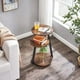 thumbnail image 3 of Mesa De Centro Lateral Living Redonda Doble Madera Nactural, 3 of 6