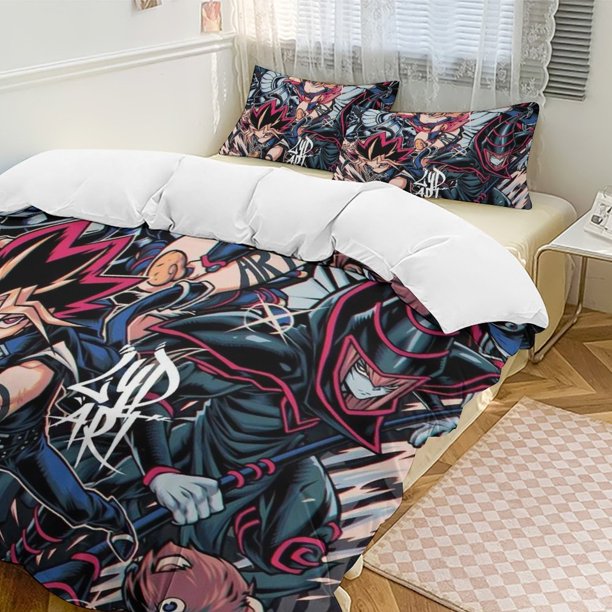 YuGiOh Anime Home Bed 3-piece Set Classic Japanese Anime Polyester Wash Student Dormitory Set