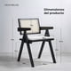 thumbnail image 4 of Pack 2 Silla Comedor Chandigarh Madera Negra Cojín Lino Venhoouse, 4 of 8
