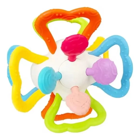Mordedor Multicolor Sensorial Y Con Texturas Para Bebés Multicolor Baby Rattle