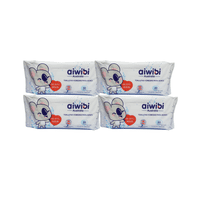 Pack 4 Paquetes Toallitas Húmedas Aiwibi 99.91% 320 Unidades