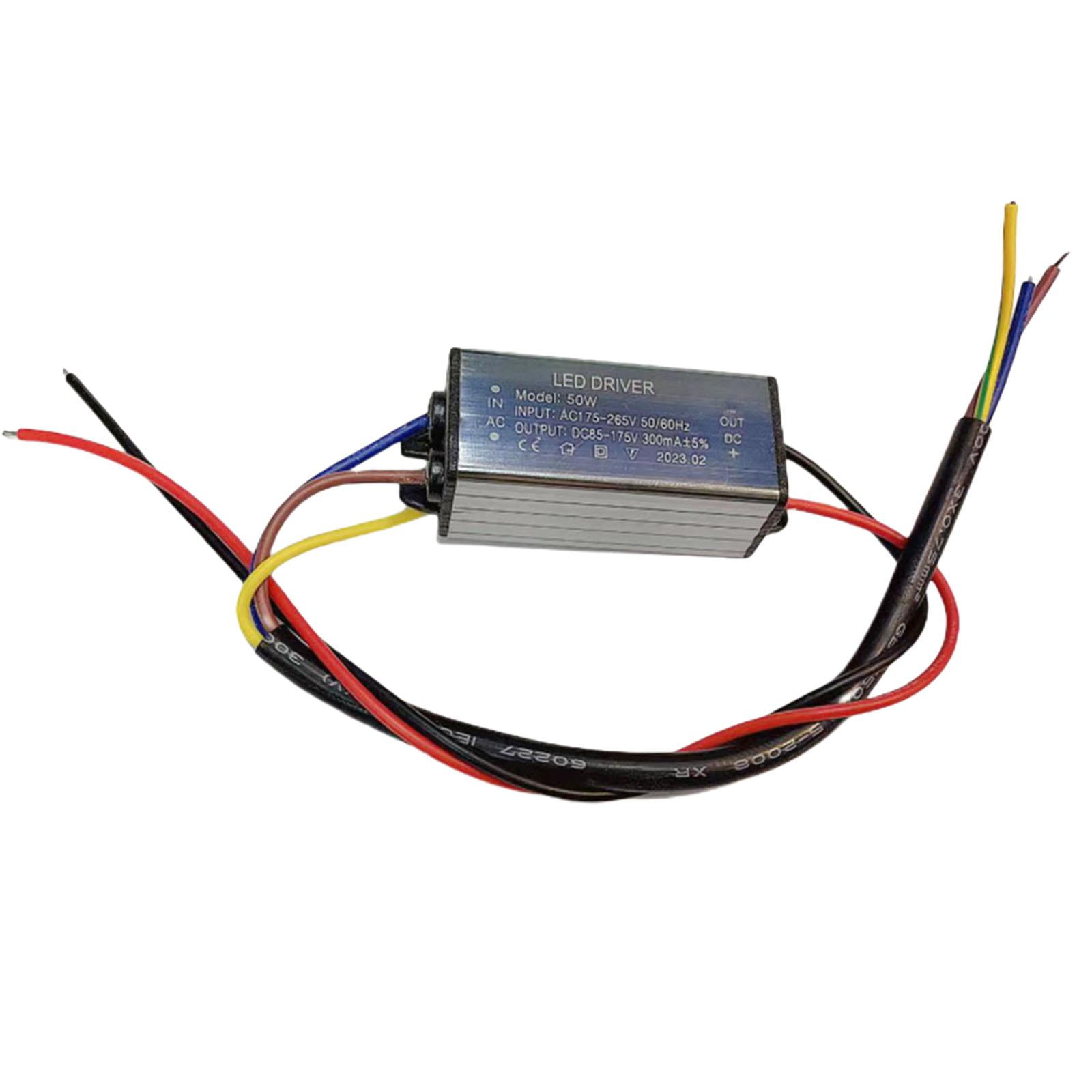 Magideal - Convertidor De Controlador Led Resistente Al Agua Ip66, Adaptador De Fuente De Alimentación Led De Aluminio Para , Módulos De Iluminación Led, , 50w 50w 300ma