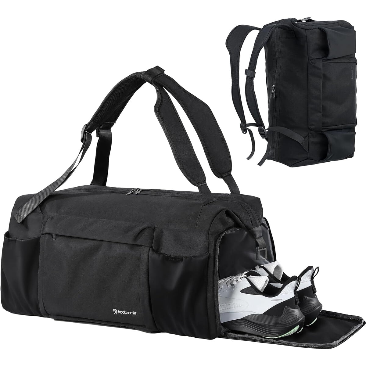 Genérico - Bolso Deportivo Convertible 40l Impermeable Con Compartimento Para Zapatillas