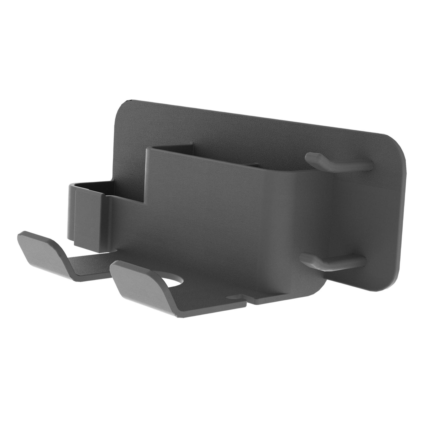 Magideal - Estante De Soporte Para Secador De Pelo, Herramientas De Estilismo Con Soporte Para Peine, Almacenamiento De Salón De Dormitorio Sin Perforaciones, Es Negro