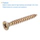 thumbnail image 4 of Uxcell M4 x 35mm Tornillos de Madera de Cabeza Plana Phillips de Acero al Carbono con Recubrimiento de Zinc de Color, Paquete de 100, 4 of 5
