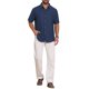 thumbnail image 2 of INSPIRE CHIC Camisa de Hombre de Manga Corta con Botones y Textura Sólida Casual Tejida L Azul Oscuro, 2 of 5