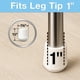 thumbnail image 5 of Protectores para patas de silla SoftTouch redondos de hule blanco que no dejan marcas, 1", 5 of 7