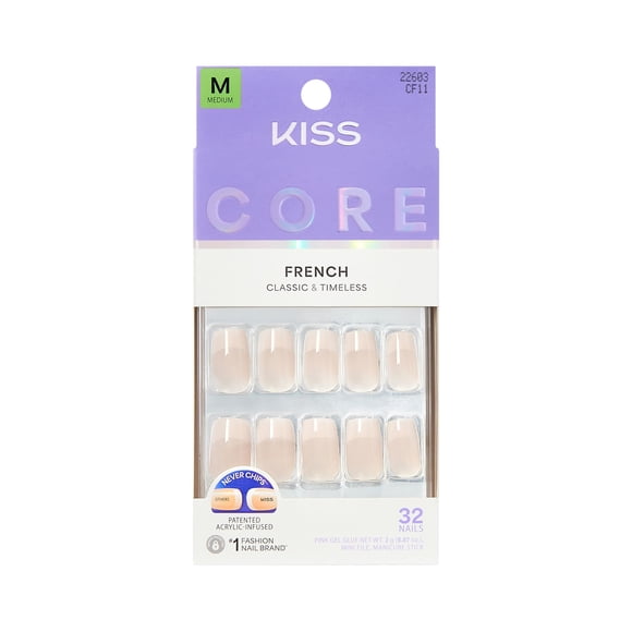 Uñas Postizas KISS Scenario Rosa Mediano 32 piezas