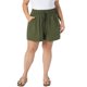 thumbnail image 1 of Agnes Orinda Pantalones Cortos de Mujer de Talla Grande Pierna Ancha Suelta con Cordón Talle Alto Vacaciones en la Playa 2026 Verano Casual con Bolsillo 2X Verde Militar, 1 of 6