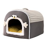 Ioensy - Suministros Para Mascotas De Casa De Perros Cómodas 2 En 1 Cama Para Gato Para Perros Para El Piso De Gatito De Cachorros L