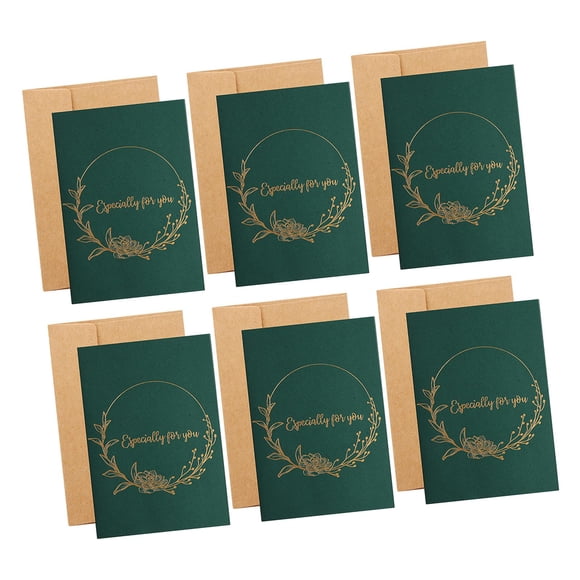 6 Tarjetas De Felicitación Navideñas Con Sobres Para Regalo De Aniversario De Año Nuevo Especialmente Para Ti
