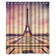 thumbnail image 1 of Cortina de ducha con diseño de la Torre Eiffel de París, con ganchos, 152 x 183 cm, 1 of 3