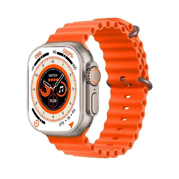 Smartwatch Reloj Inteligente Bluetooth llamadas 2.02” 380mAh HW8 ULTRA MAX - naranjo