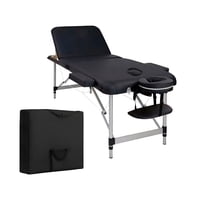 Glomed - Camilla De Masajes Plegable 3 Cuerpos Deluxe Negra