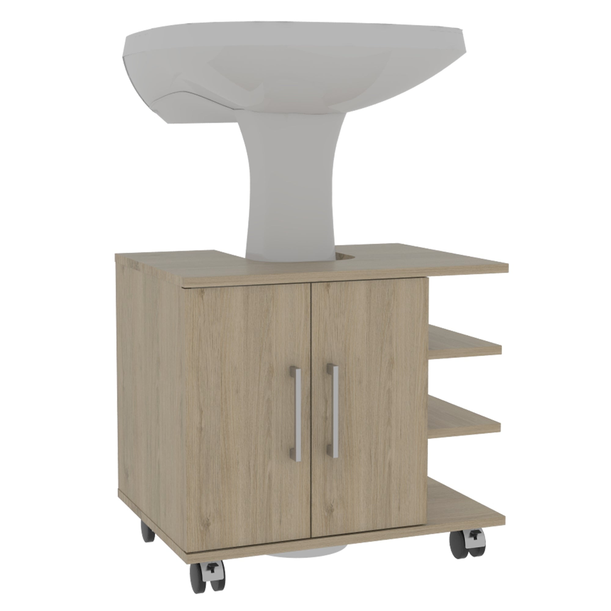 Fmfurniture - Mueble Baño 2 Puertas Fm-003c Café Claro