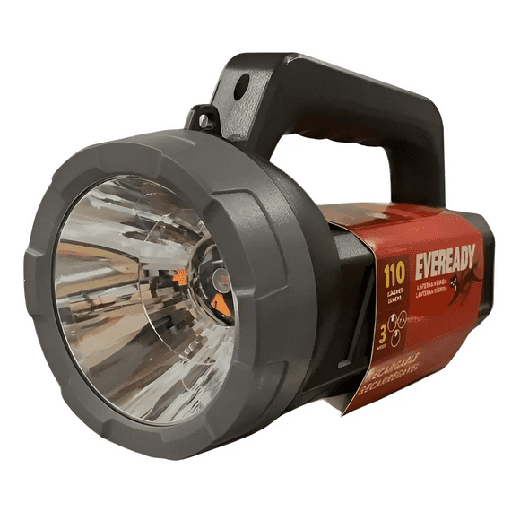 Linterna Hibrida Recargable 220v Y Pilas (3aa) 110 Lm 250 Blanco Negro