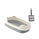 thumbnail image 4 of Caja de arena para gatos de entrada baja para gatos domésticos, caja de arena portátil resistente, fácil de limpiar, caja de arena, caja de arena para Gris, 4 of 5