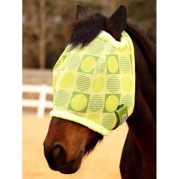 Máscara antimoscas para caballo Tackmore de malla transpirable con acolchado de fleece, talla M