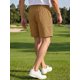 thumbnail image 3 of INSPIRE CHIC Pantalones Cortos de Trabajo para Hombre Ligeros con Múltiples Bolsillos y Elásticos para Golf Talla S Caqui, 3 of 5