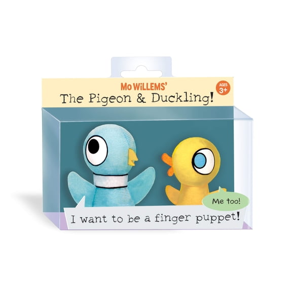 Marionetas con dedos Colección YOTTOY Mo Willems The Pigeon & Duckling