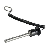 Ioensy - Pasador De Pila De Pesas Con Cable De Bloqueo De Cuerda De Tracción, Pieza De Repuesto Para Equipo De Gimnasio, Negro, 8Mm X 125Mm