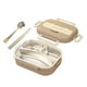 thumbnail image 5 of Bento Box Contenedor De Almuerzo Moderno De Gran Capacidad De 1 Litro Para Picnic, Oficina, Camping, Color Caqui, 5 of 5