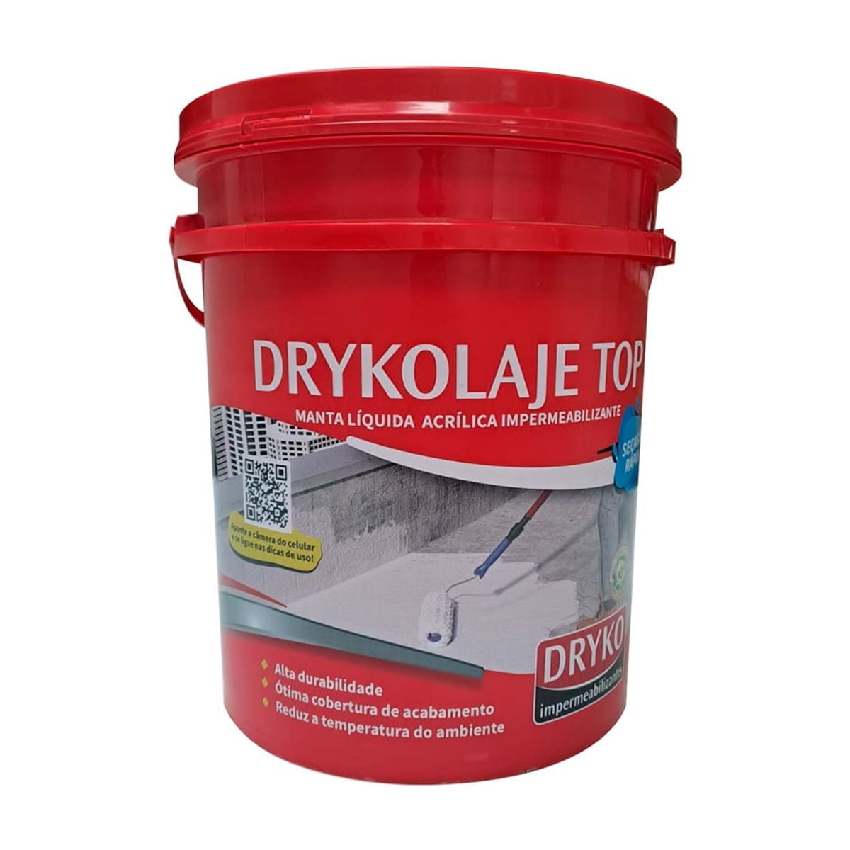 Dryko Impermeabilizantes - Manta Líquida Acrílica Impermeabilizante Drykolaje Top 4kg.