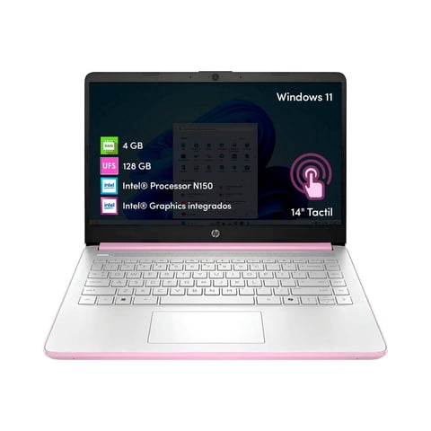Notebook Hp Intel N150 4Gb 128Gb Ufs 14"" Hd W11 Tactil