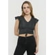 thumbnail image 1 of Polera Mujer Manga Corta Recogido Negro Brillos Corona, 1 of 5