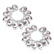 thumbnail image 1 of 1 par clip ajustable de cristal de acero inoxidable floral en anillo mamilo rosa, 1 of 5