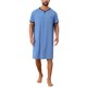 thumbnail image 1 of INSPIRE CHIC Camiseta de Pijama para Hombre con Cuello en V y Ribete de Bloque de Color de Manga Corta con Bolsillo en el Pecho 2XL Azul Claro, 1 of 5