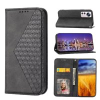 Funda Flip Foxdock Para Xiaomi 12T , Estilo Billetera Con Diseño Rombo, Correa De Mano Y Soporte, Uso Diario